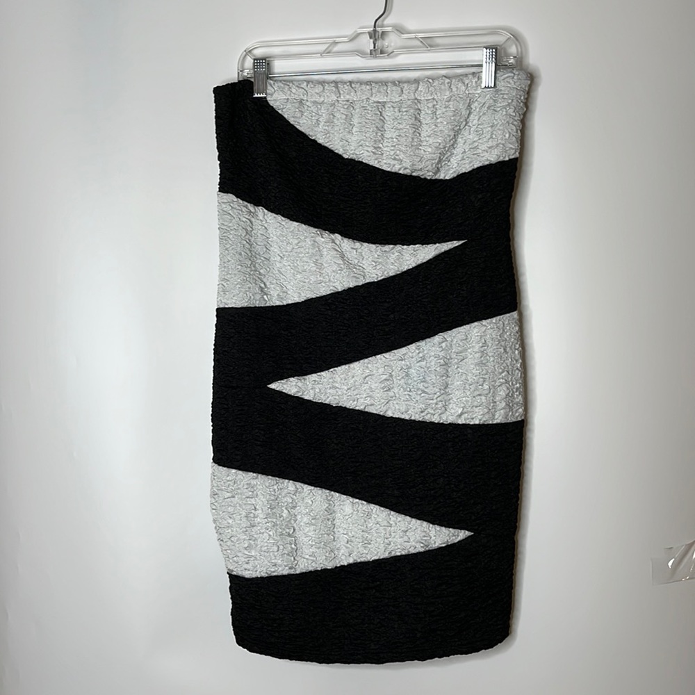 Vintage Dots Womens Tube Dress Black White Stretch 1X Juniors